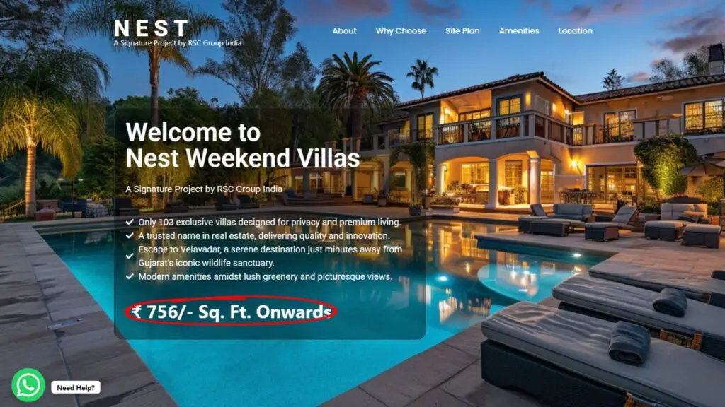 Weekend Villas website Desing by Pixinate